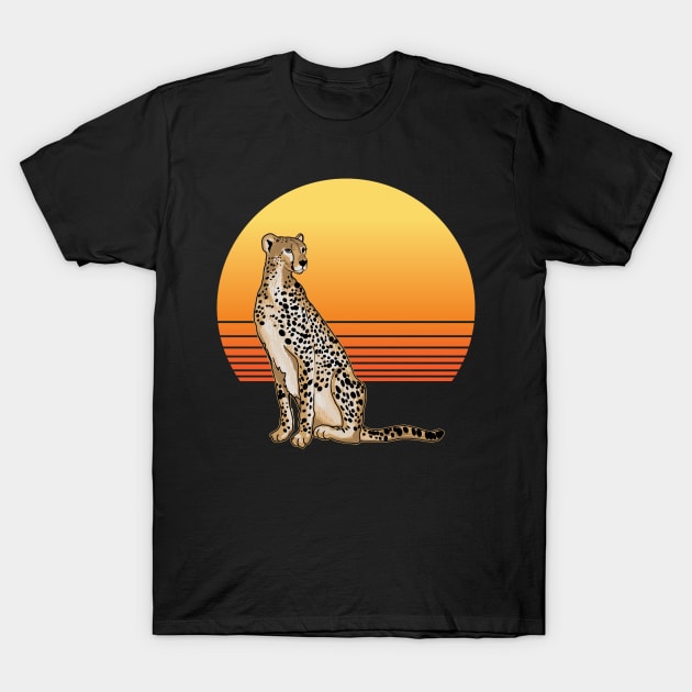 Cheetah Sun T-Shirt by LetsBeginDesigns